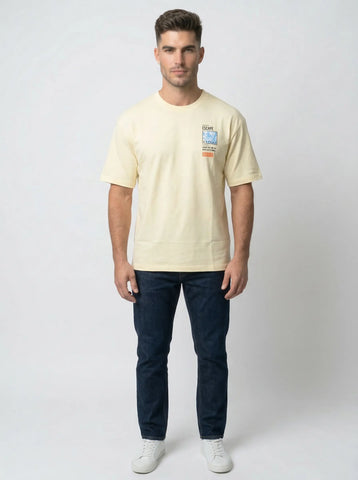 EGRET ROUND NECK PRINT T-SHIRT Tim Paris