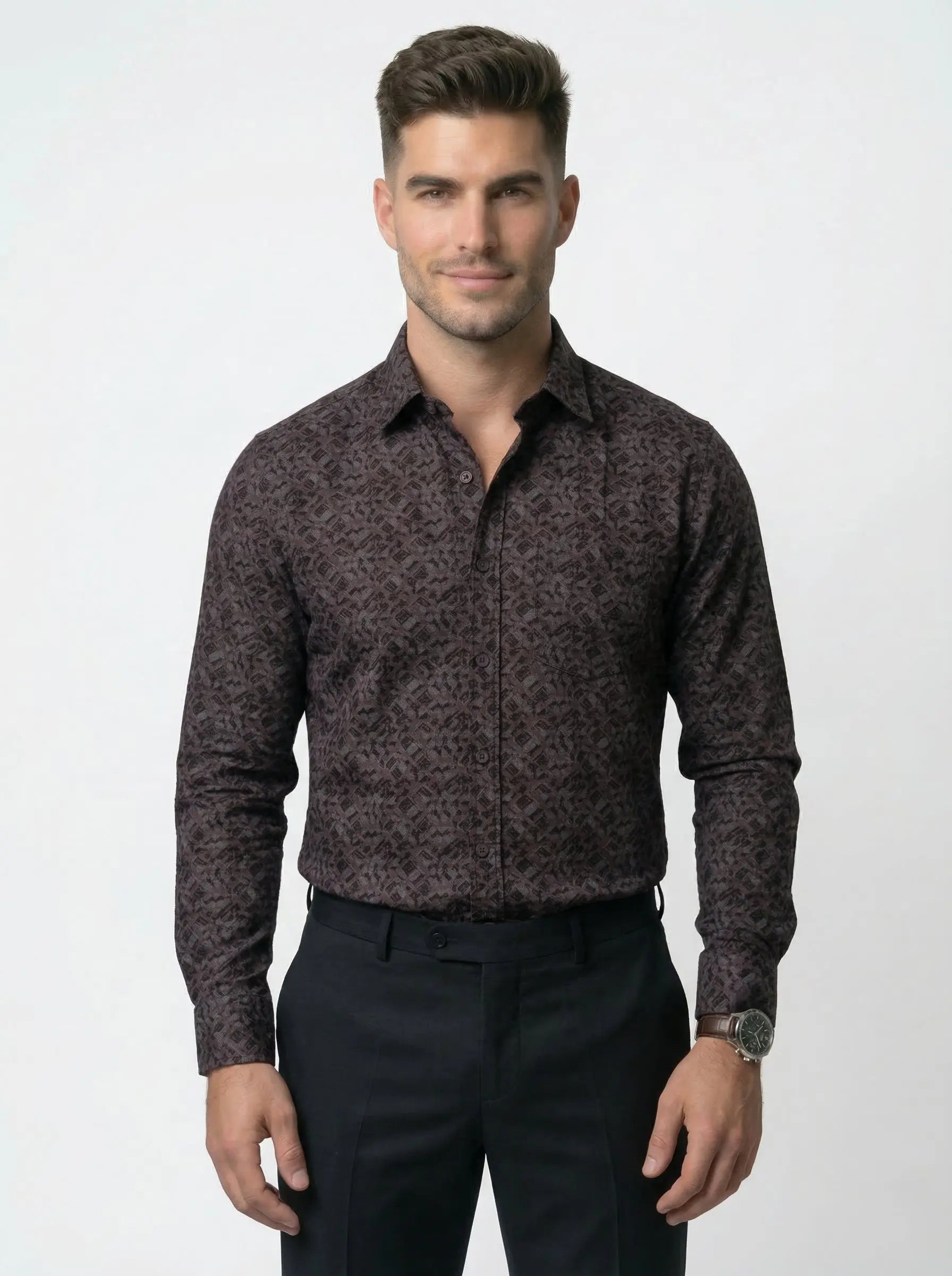 PURPLE PRINT SHIRT Tim Paris