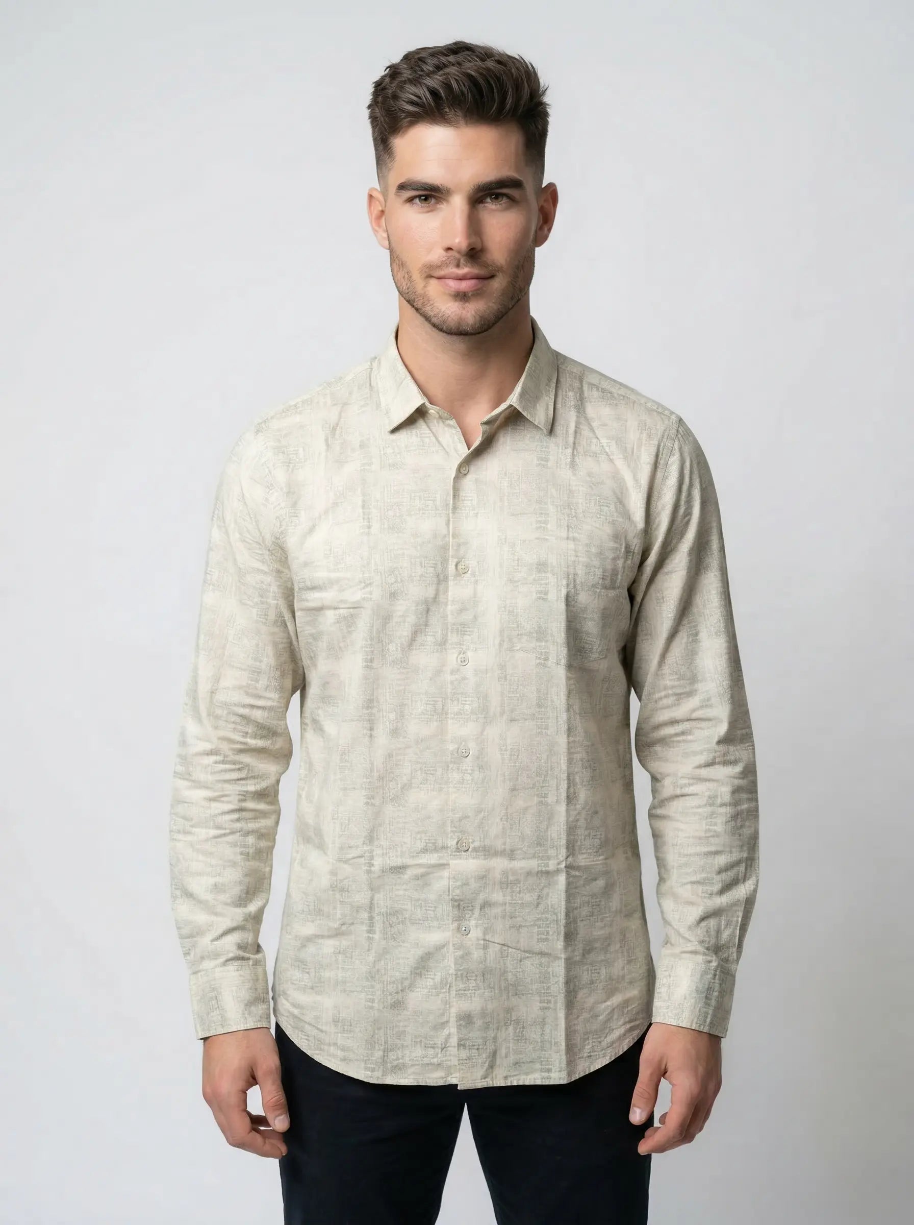 GREY PRINT SHIRT Tim Paris