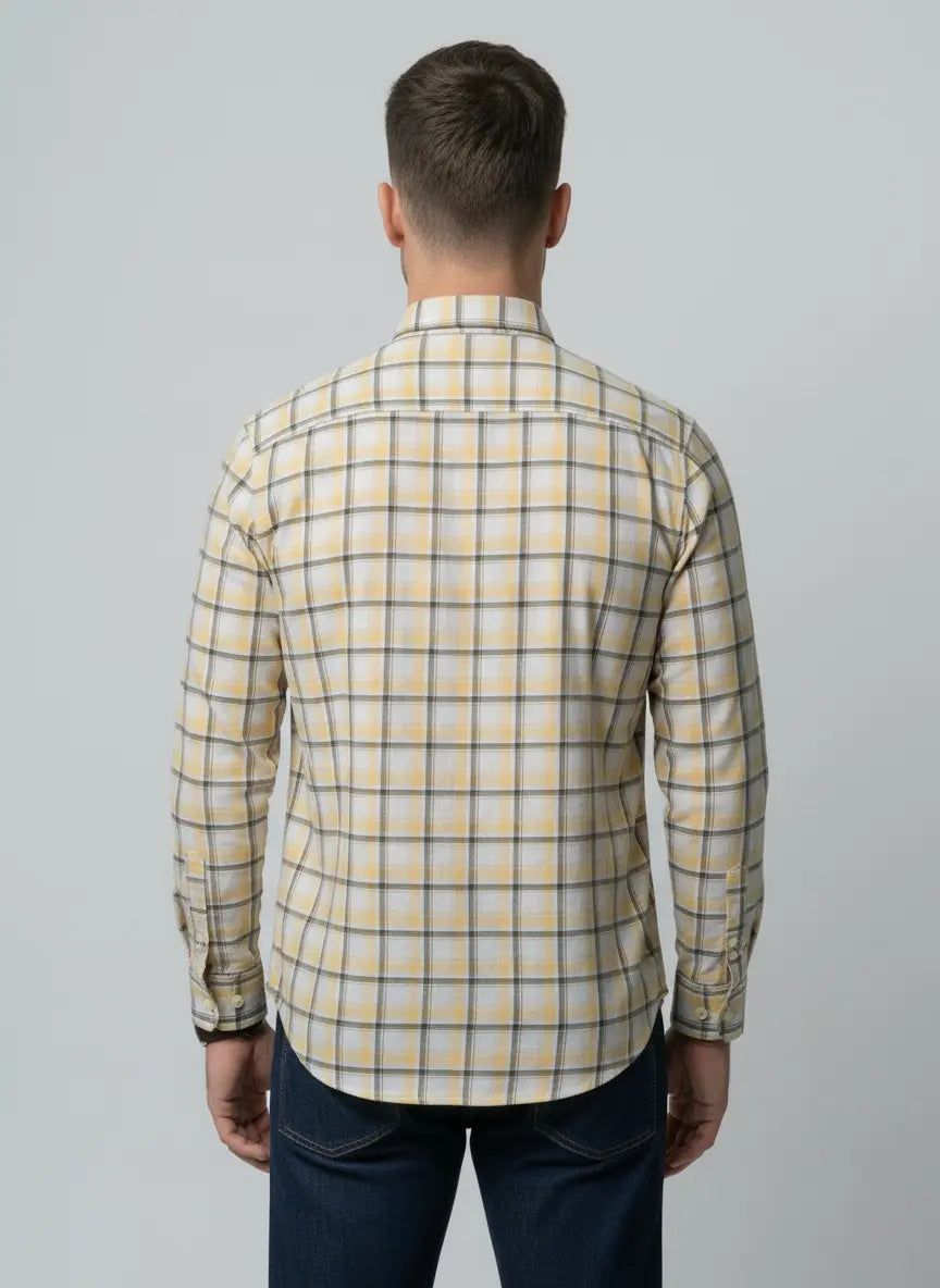 YELLOW CHECKS SHIRT Tim Paris