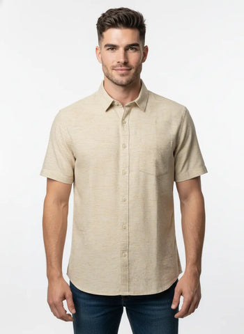 NATURAL SOLID PLAIN SHIRT Tim Paris