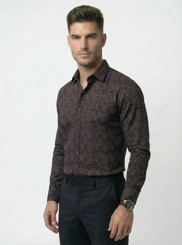 PURPLE PRINT SHIRT Tim Paris