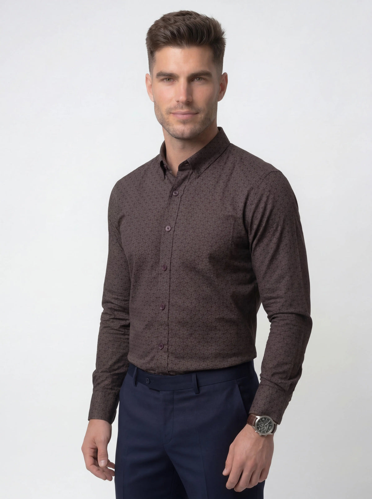 PURPLE PRINT SHIRT Tim Paris