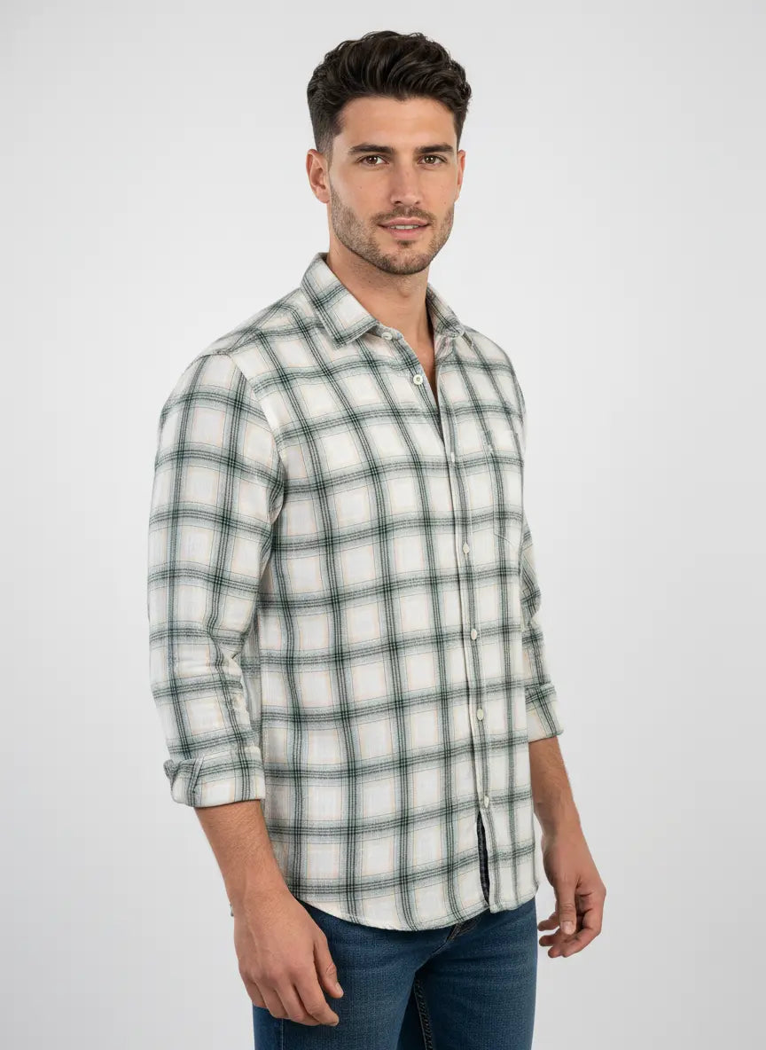 TEAL CHECKS SHIRT Tim Paris