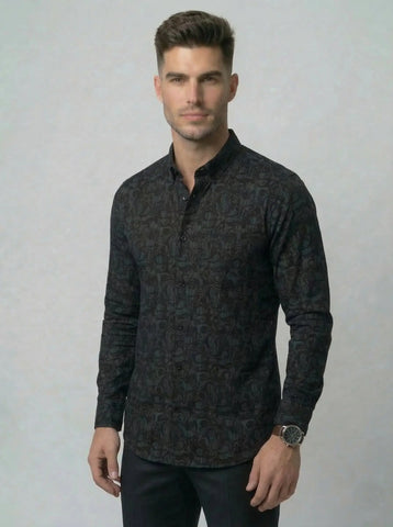 GREEN PRINT SHIRT Tim Paris