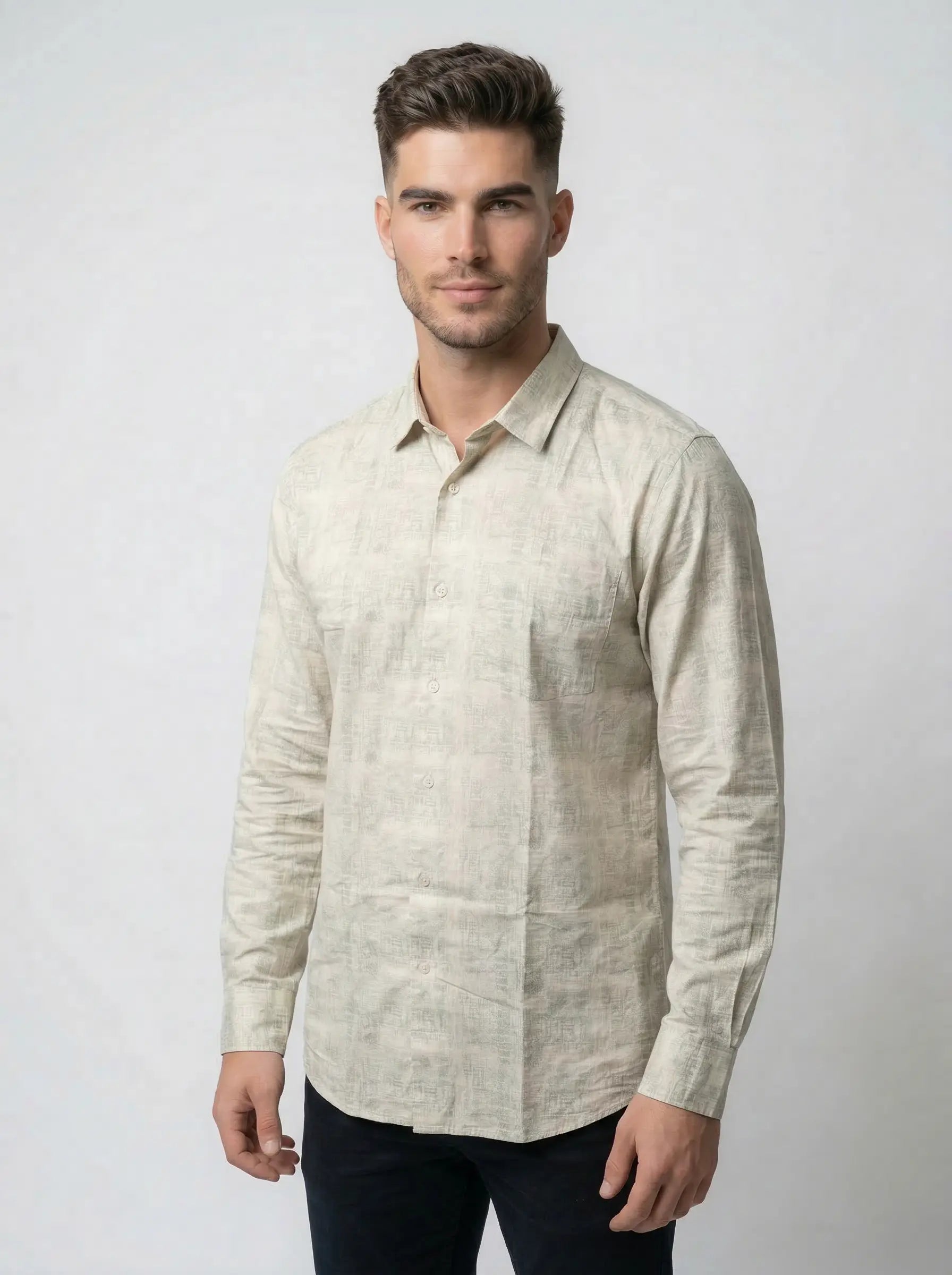 GREY PRINT SHIRT Tim Paris