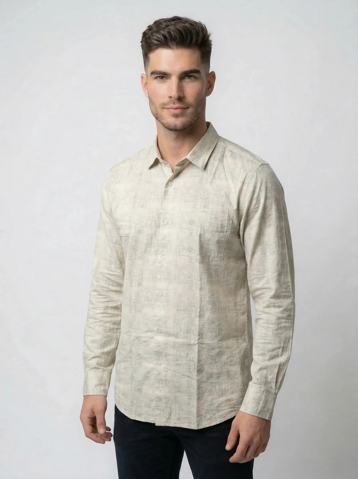 GREY PRINT SHIRT Tim Paris