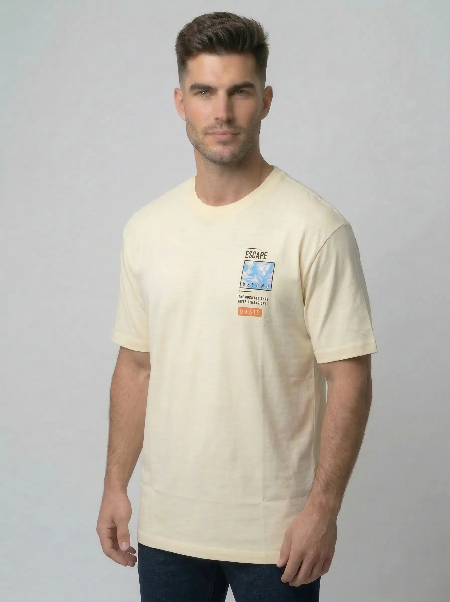 EGRET ROUND NECK PRINT T-SHIRT Tim Paris