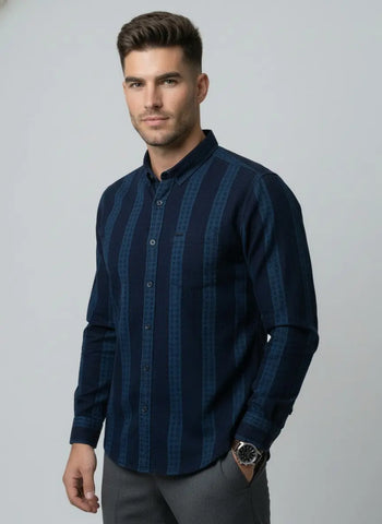 INDIGO STRIPE SHIRT Tim Paris
