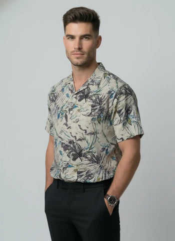 GREEN PRINTED SHIRT Tim Paris