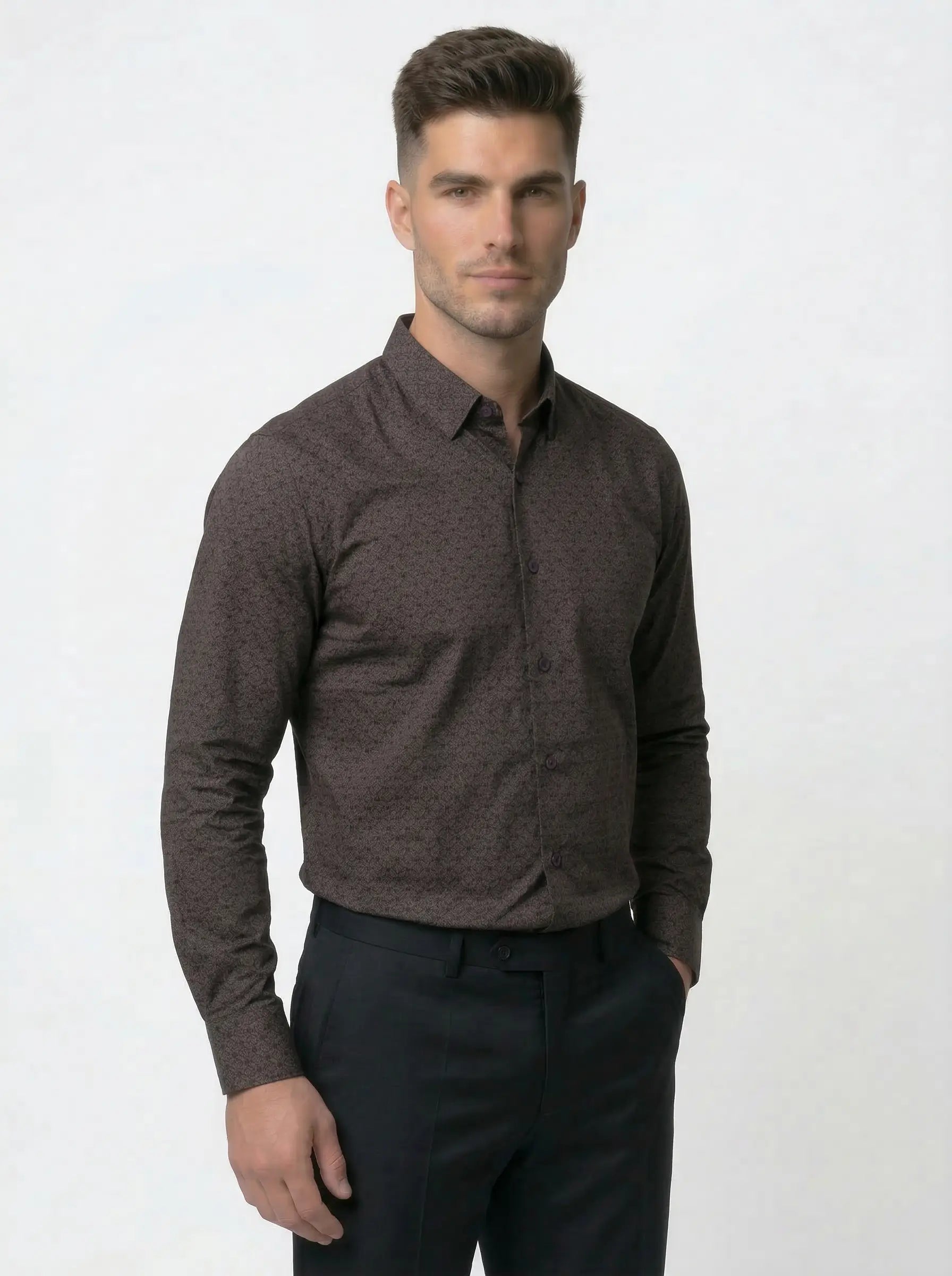 PURPLE PRINT SHIRT Tim Paris
