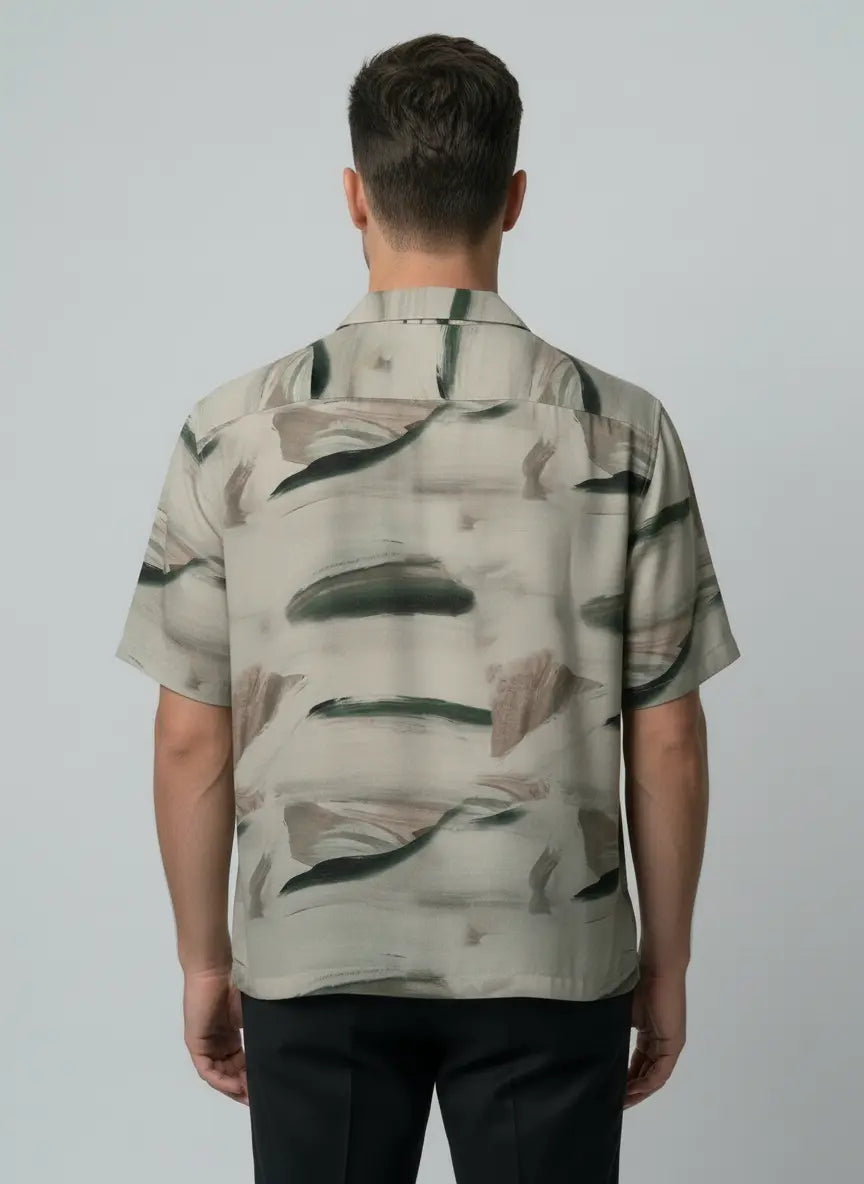 GREEN PRINTED SHIRT Tim Paris