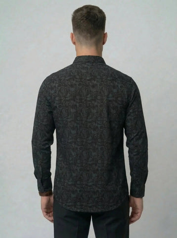 GREEN PRINT SHIRT Tim Paris