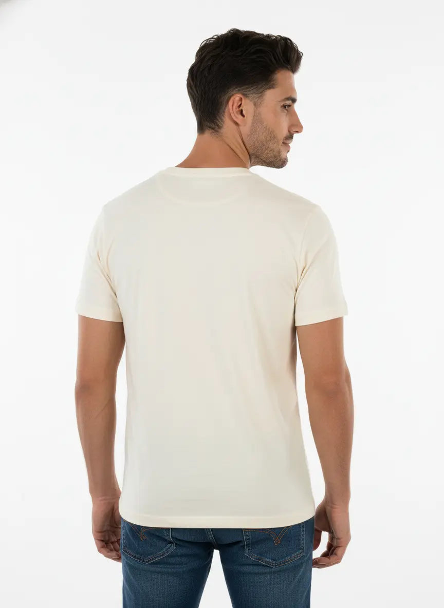 Egret Round Neck Graphic Print T-Shirt Tim Paris