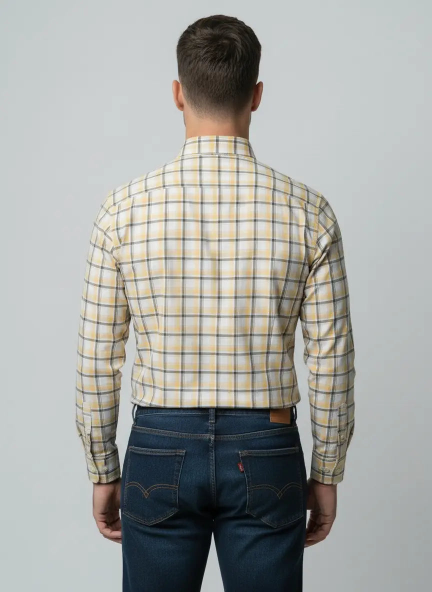 YELLOW CHECKS SHIRT Tim Paris