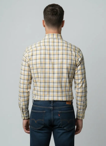 YELLOW CHECKS SHIRT Tim Paris