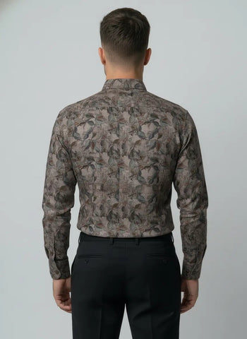 Natural Printed Shirt Tim Paris