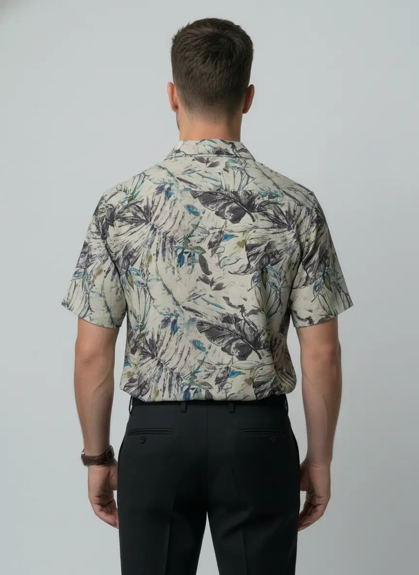 GREEN PRINTED SHIRT Tim Paris