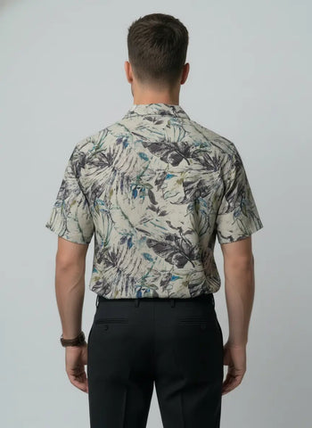 GREEN PRINTED SHIRT Tim Paris