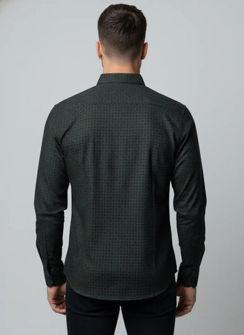 Green Print Shirt Tim Paris