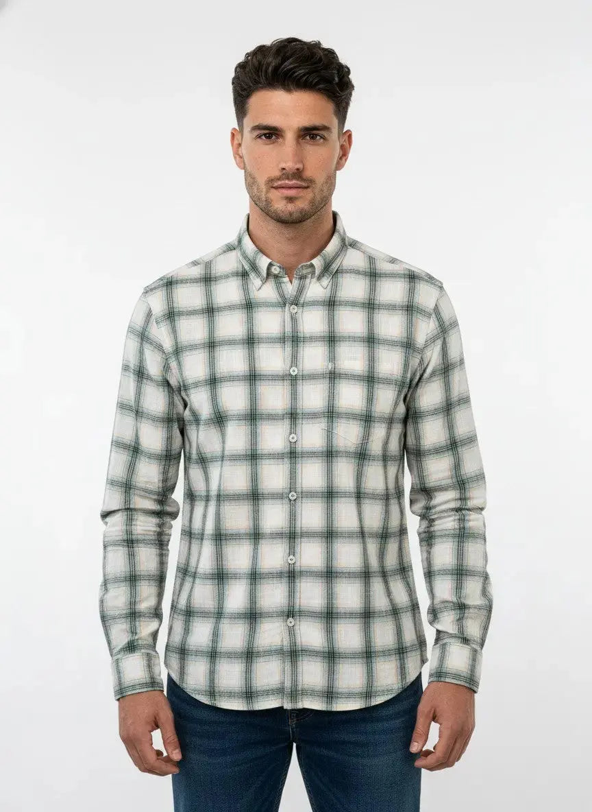 TEAL CHECKS COLOUR SHIRT Tim Paris
