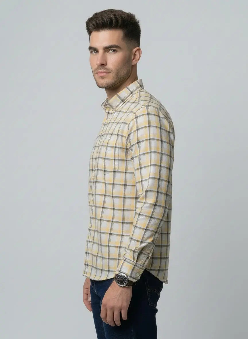 YELLOW CHECKS SHIRT Tim Paris