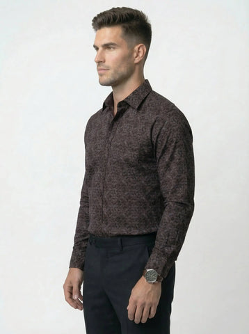 PURPLE PRINT SHIRT Tim Paris