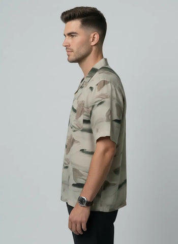 GREEN PRINTED SHIRT Tim Paris