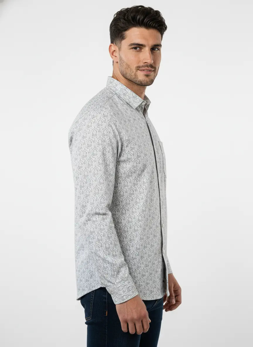 Blue Print Shirt Tim Paris