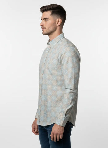 Beige Print Shirt Tim Paris