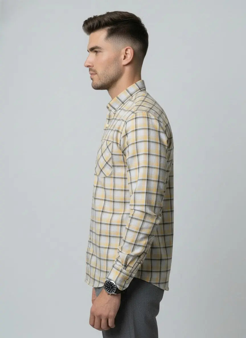 YELLOW CHECKS SHIRT Tim Paris