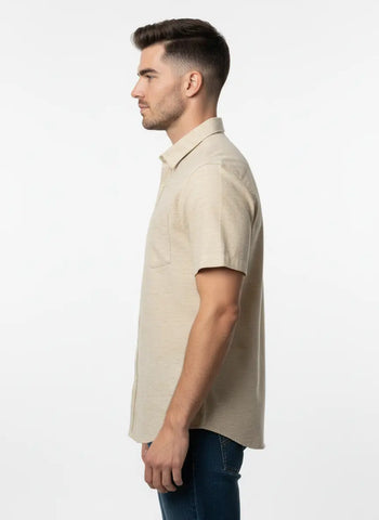 NATURAL SOLID PLAIN SHIRT Tim Paris