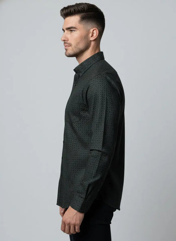 Green Print Shirt Tim Paris