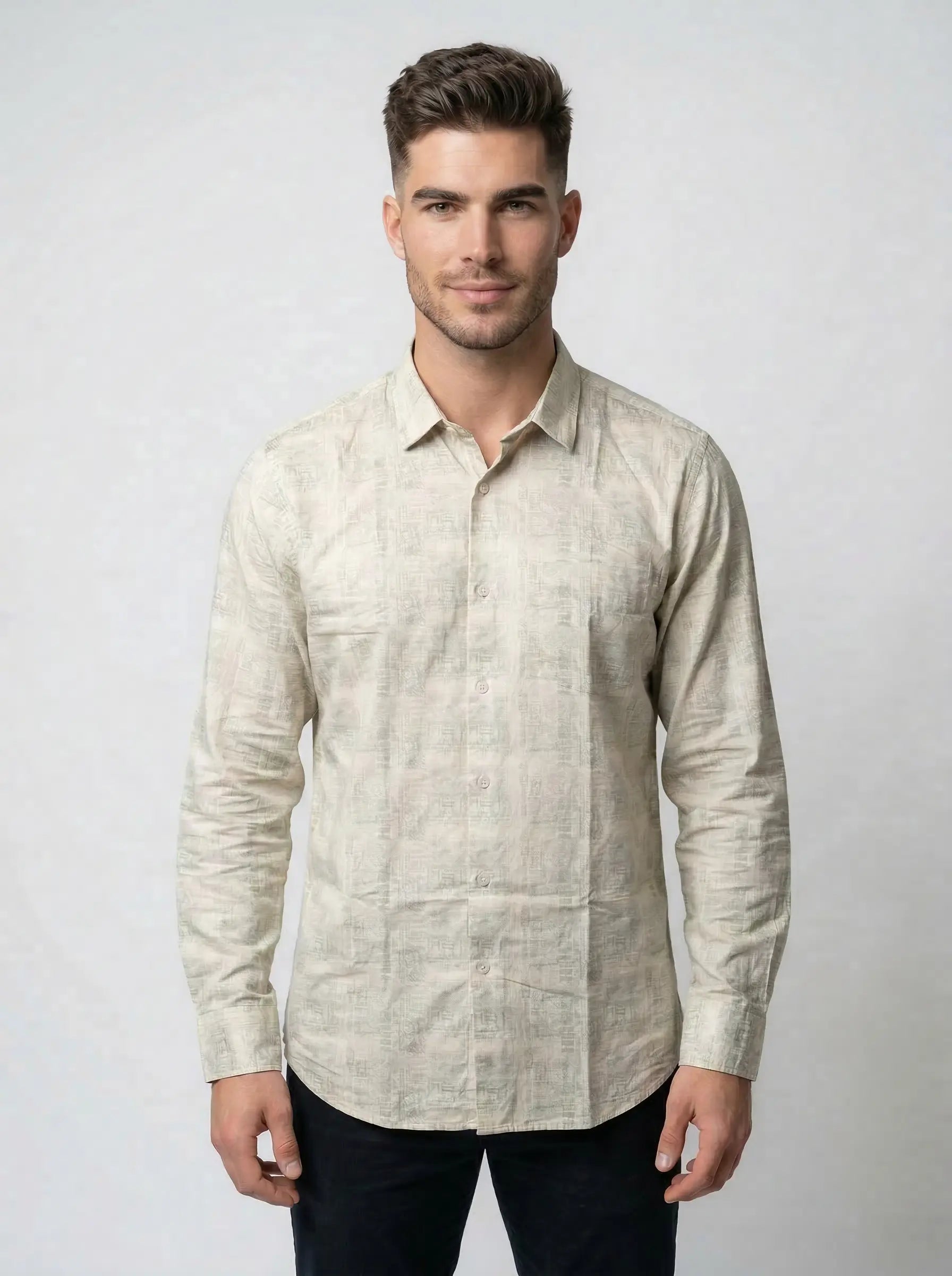 GREY PRINT SHIRT Tim Paris