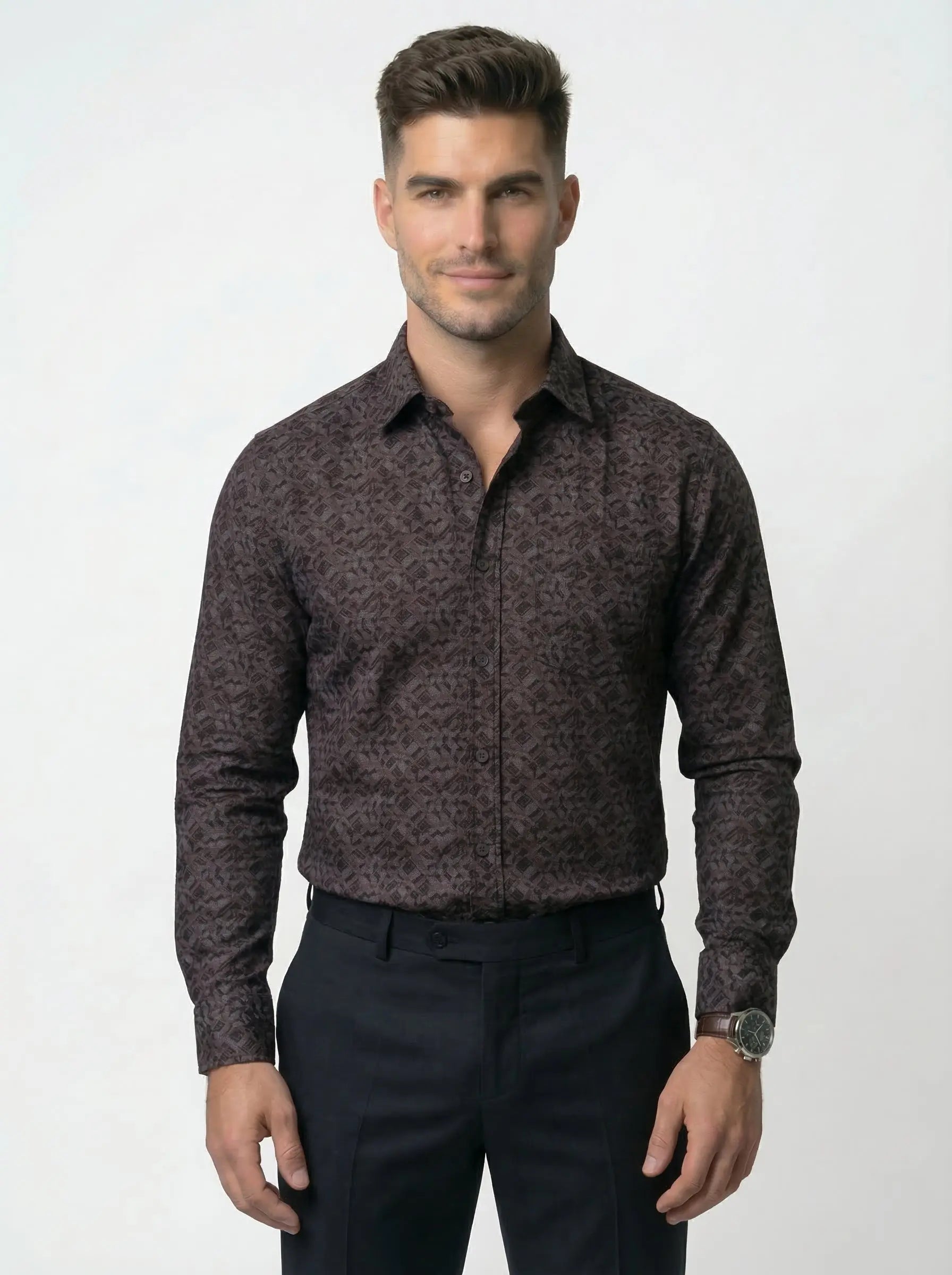 PURPLE PRINT SHIRT Tim Paris