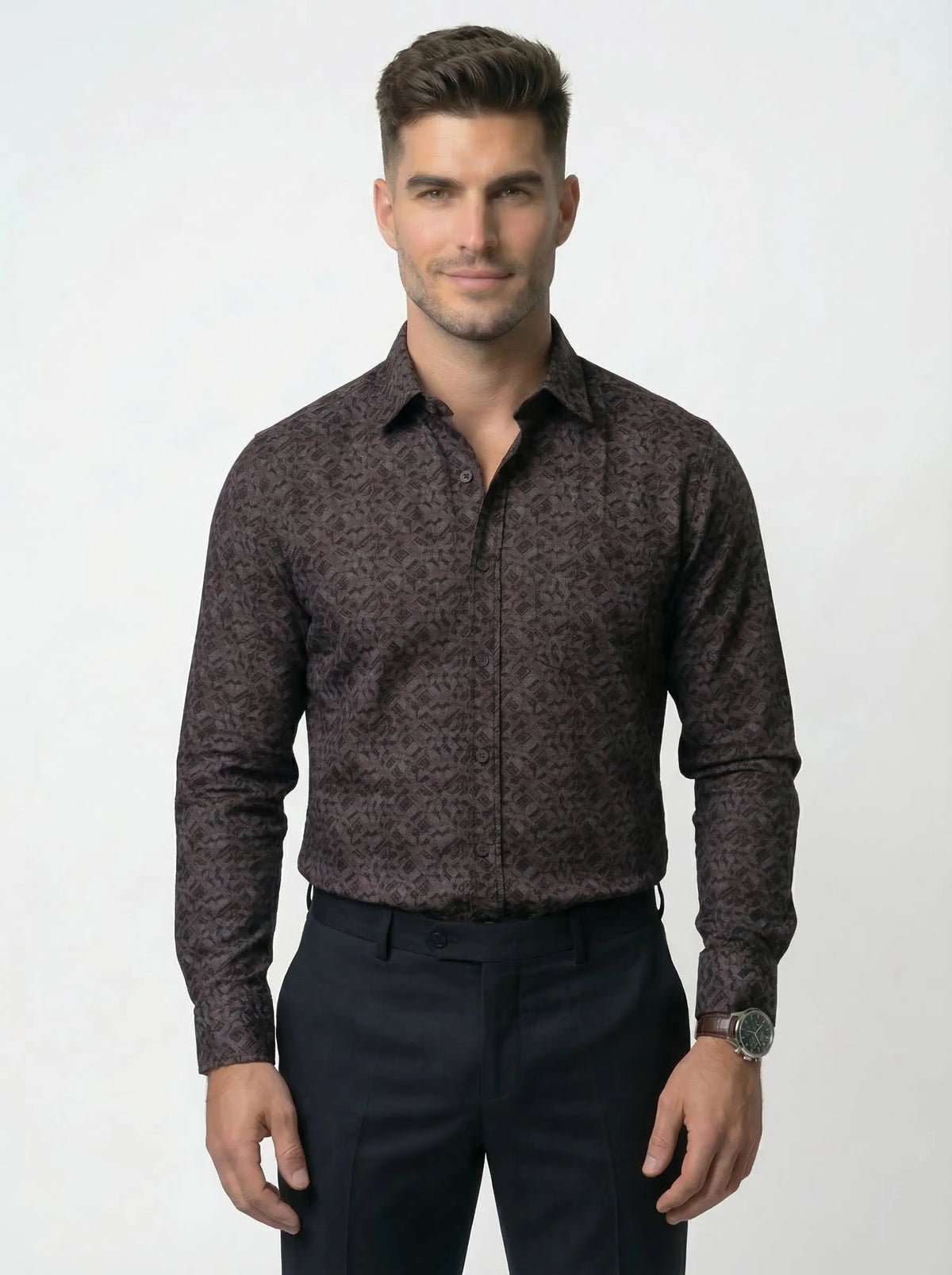 PURPLE PRINT SHIRT Tim Paris