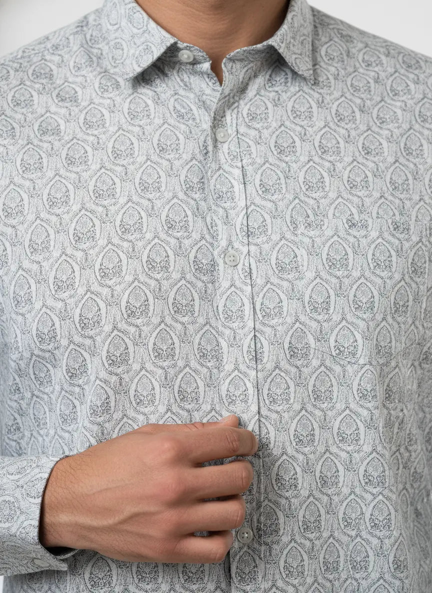 Blue Print Shirt Tim Paris