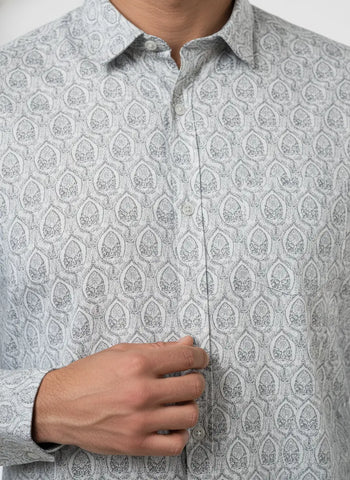 Blue Print Shirt Tim Paris