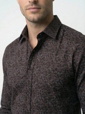 PURPLE PRINT SHIRT Tim Paris