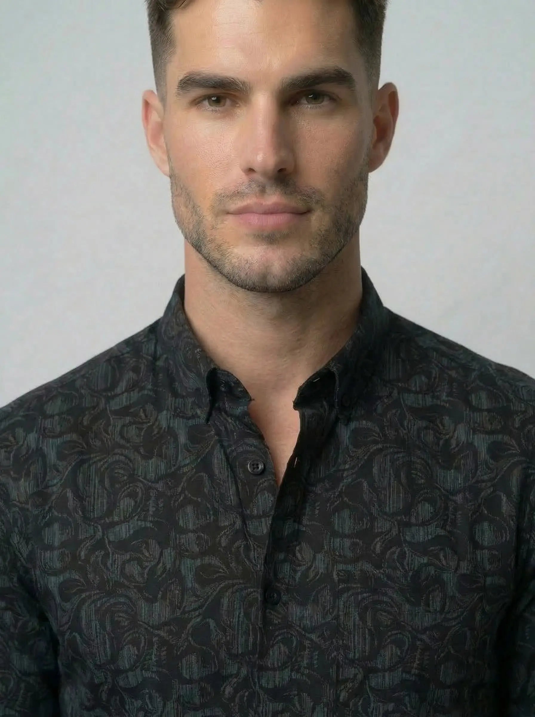 GREEN PRINT SHIRT Tim Paris