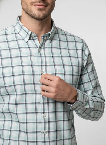 TEAL CHECKS SHIRT Tim Paris