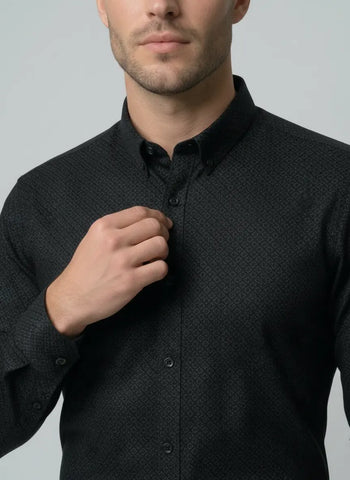 Black Print Printed Shirt Tim Paris