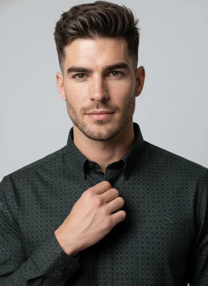 Green Print Shirt Tim Paris
